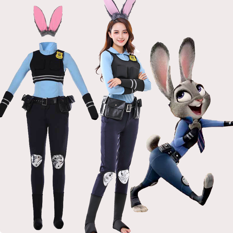 Halloween Zootopia Judy Rabbit Nickelodeon Fox Animation COSPLAY Rabbit Officer Judy Rabbit Costume