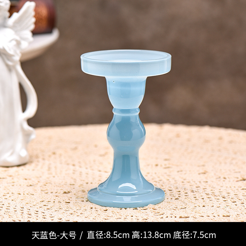 烛台圣诞玻璃高颜值法式摆件装饰品浪漫烛光晚餐软装拍照道具|undefined