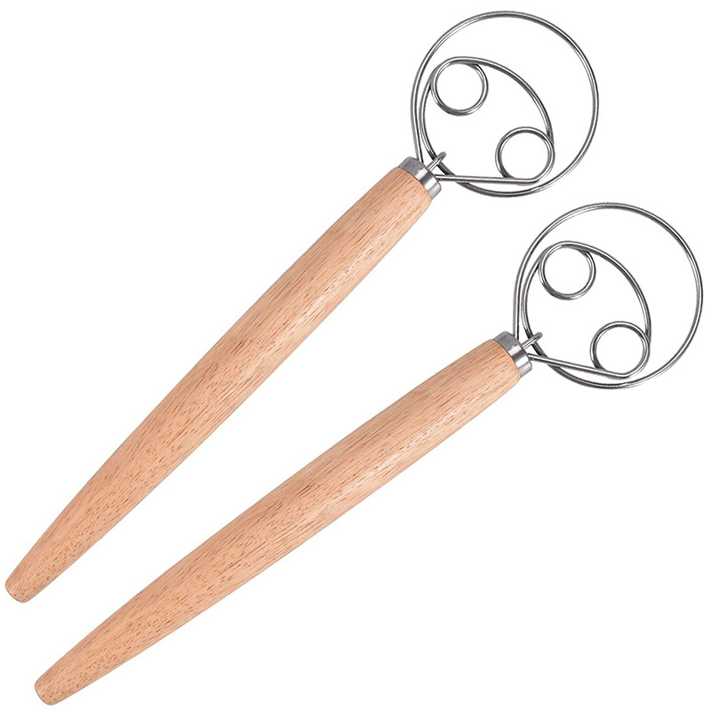 Juego de herramientas para hornear de estilo europeo, canasta de fermentación de masa, harina, batidor de polvo de acero inoxidable, juego de 12 piezas para hornear con raspador