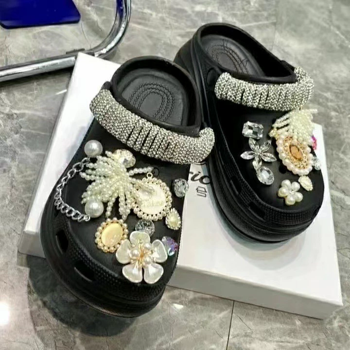 Европейские и американские высококачественные DIY пещерные туфли летние тренды новые нескользкие тапочки с толстой подошвы