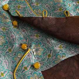 复古国风古韵改良旗袍唐装2025夏时尚显贵青绿宝相花斜襟盘扣小衫