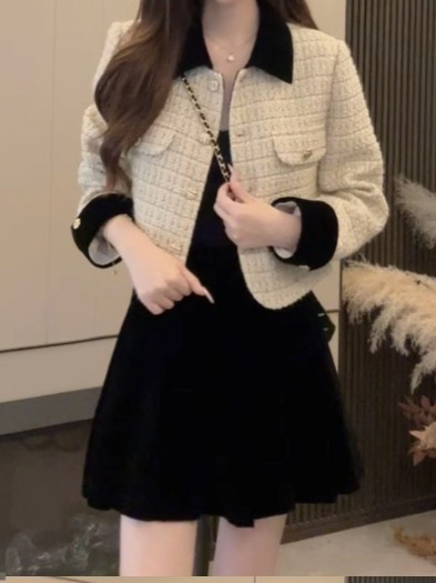 2025秋季新款短款上衣女直筒型百搭名媛香风外套减龄气质短外套女|undefined