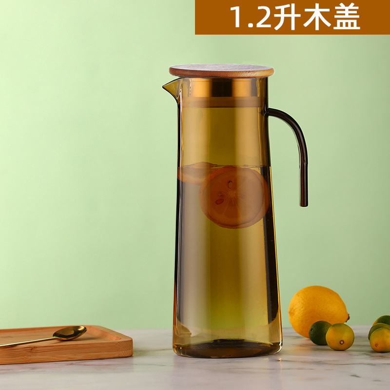 Jarra de acrílico jugo de plástico olla fría Hervidor de agua restaurante bar olla de bebidas resistente a altas temperaturas a prueba de explosiones olla de limón
