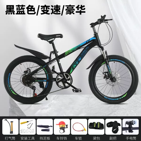 Shock-absorbing blue bike shifter (brake handle) disc brake