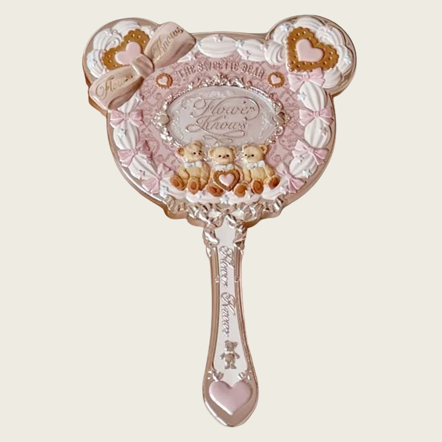 Подарочная коробка (Flower Knows) Медвежонок и Лебедь коллекция — зеркало, кисти, пшики
