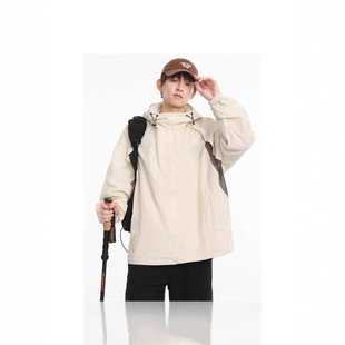 Ice Silk Apricot Hooded Sun Protection Clothing Men's Summer Thin Loose Breathable Portable Genuine Brand Outdoor Sun Protection Clothing