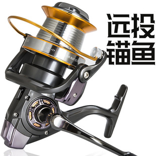 Fishing Delai 3rd generation Lj metal oblique mouth remote throwing wheel fishing wheel fishing line wheel anchor rod anchor fishing wheel throwing rod fishing wheel spinning wheel