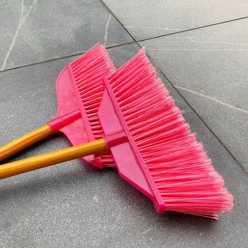 Wooden handle broom home sanitation broom water cleaning broom hard bristle broom head school cleaning tools wholesale