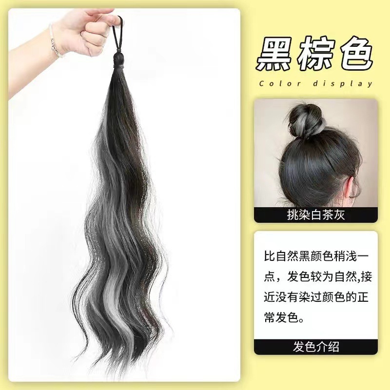 Perucas de cabello de mujer envuelta cabello de caballo de cabello