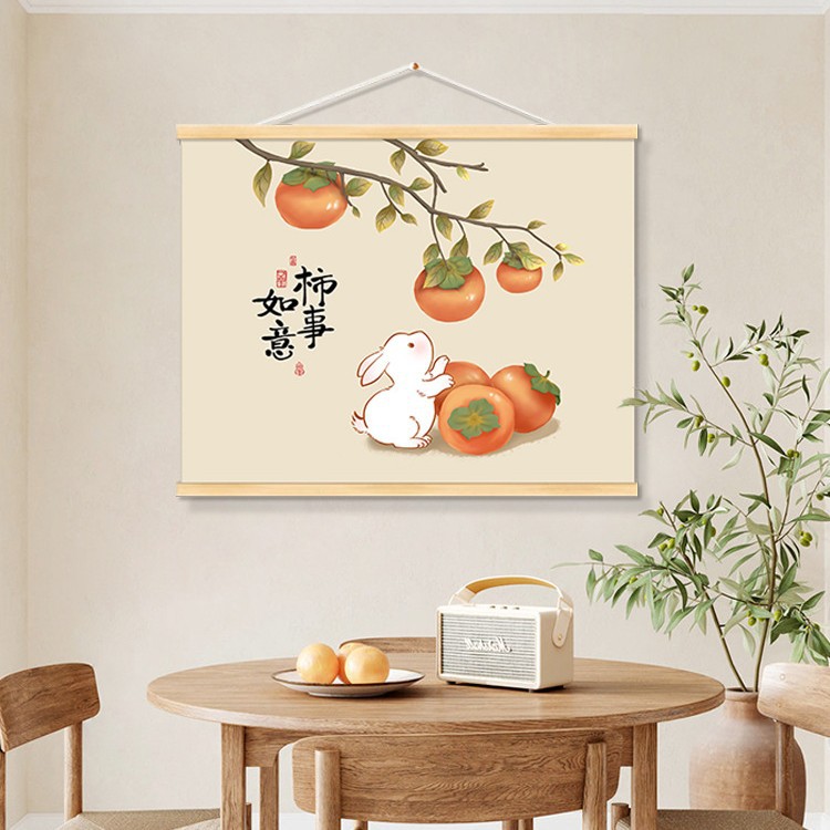 Decorative Painting for Electric Meter Box, New Chinese Style Hanging Scroll Painting, Empty Switch Box, Distribution Box, Living Room Wall Covering Tapestry Hanging Painting