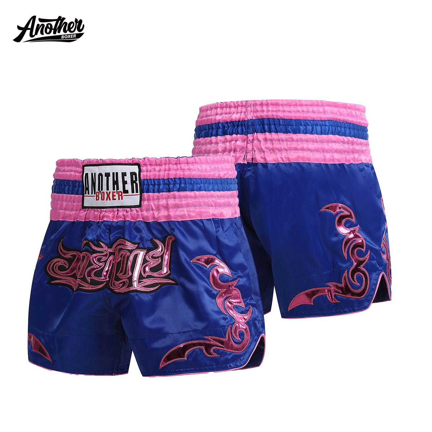 Anotherboxer Blue and Pink Muay Thai Pants Boxing Professional Competition Shorts Martial Arts Sanda Fighting Pants Muay Thai Pants