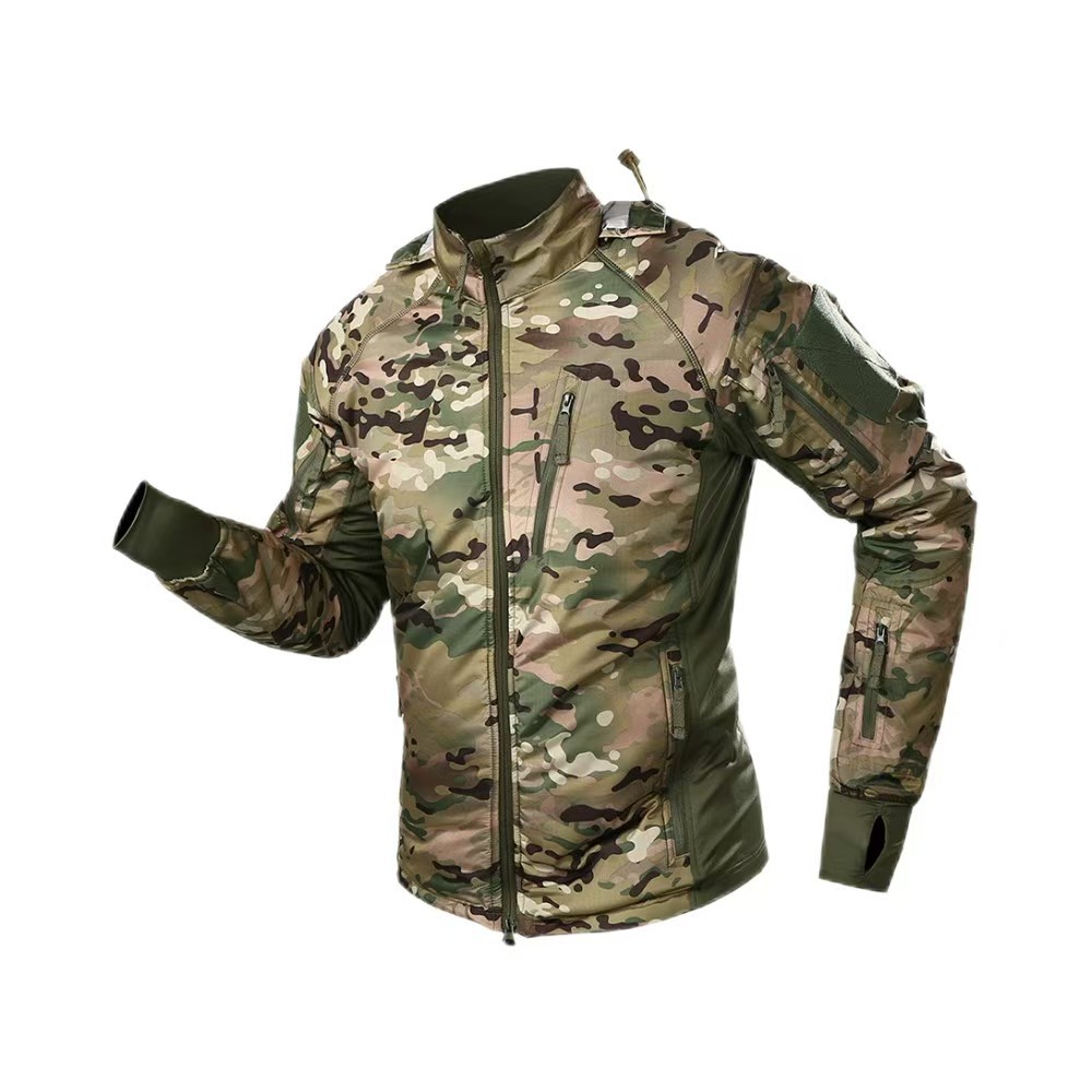 Autumn and Winter Outdoor Lightweight Tactical Jacket with Multiple Pockets and Hidden Hood Uaf Coat