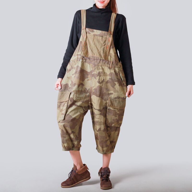 2025 Spring and Autumn New Fashion Distressed Navy Brown Jeans Retro Easiest for Match Large Size Women's Overalls Workwear