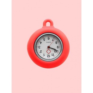 Hot Selling round silicone nurse watch student exam cute hanging watch simple nurse chest pocket watch quartz watch wholesale