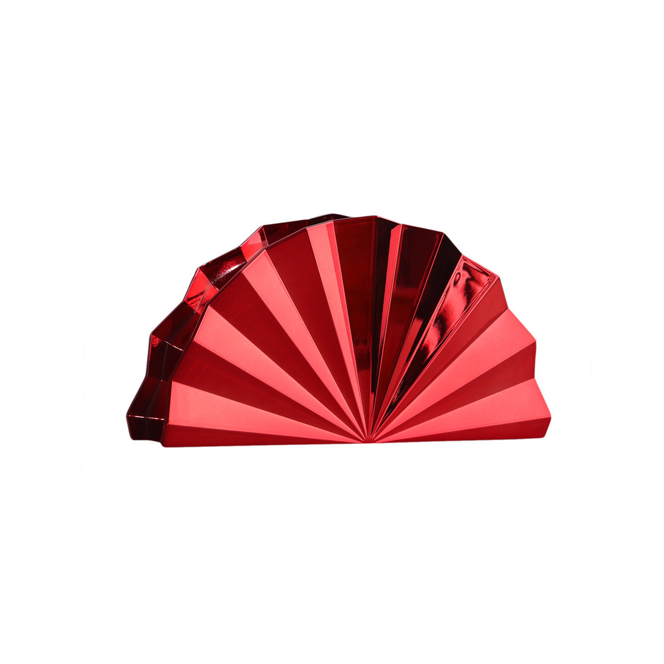 Bolsa de cena de lujo ligera de dama transfronteriza moda cadena de perlas ventilador de paleta de mano en forma de ventilador acrílico bolsa de cena