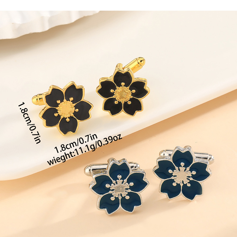 Neue kreative einfache blume manschettenknöpfe business hemd manschetten modische Französisch hemd manschette nägel_voghion.com