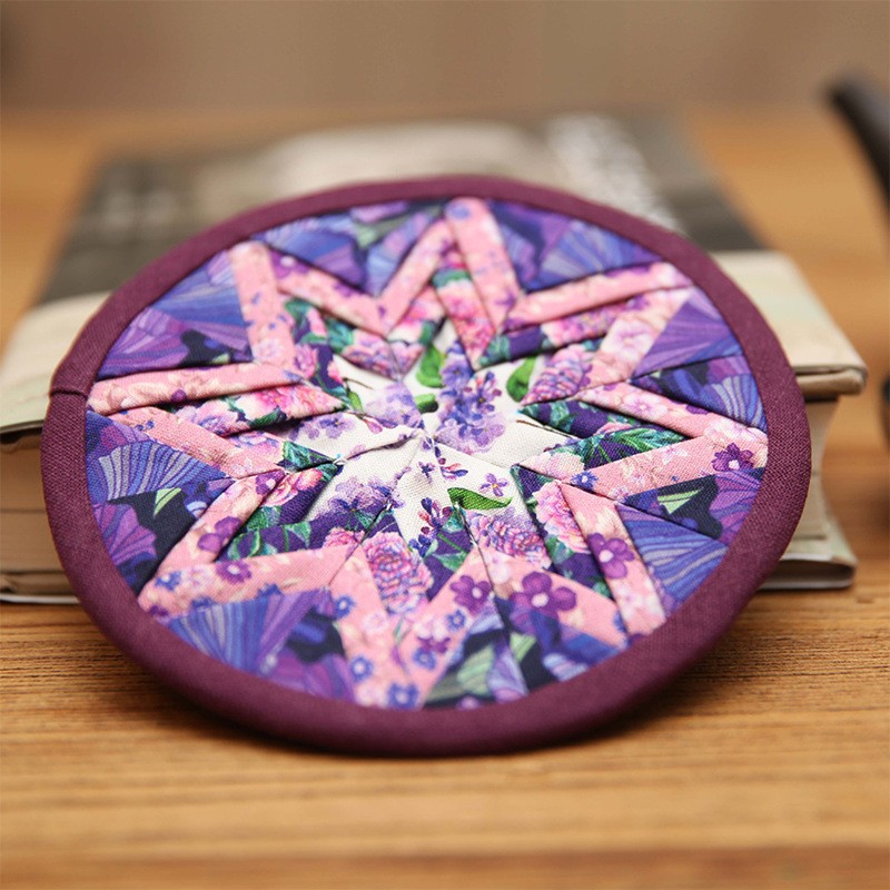 Primer paño teñido estera de té hecho a mano DIY patchwork corredor de mesa bordado Lu bordado estera de la placa de té Zen camino de mesa té arte de la vendimia toalla de té