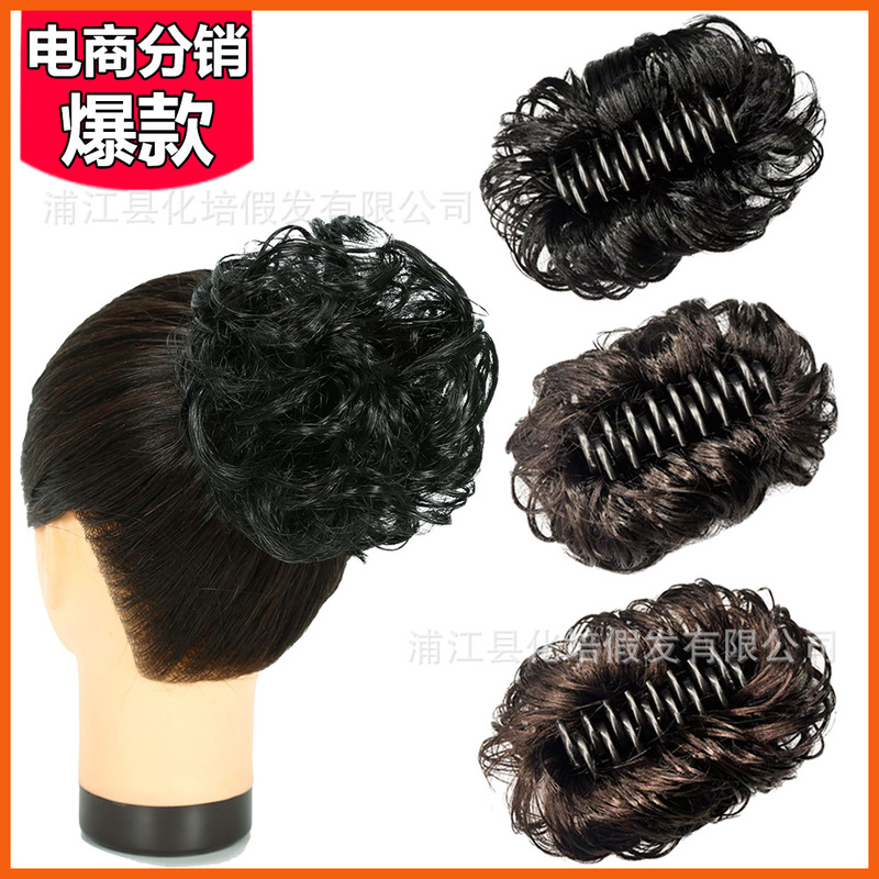 Ball Head Wig Grab Clip Cost-effective Simulation Wig Hair Ring Curly Hair Flower Bud Self-produced Stable in stock