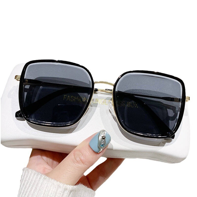 Damen Sonnenbrille Oversized Mit Farbverlauf Uv-schutz_voghion.com