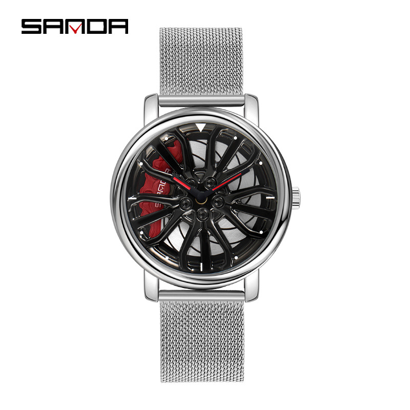 1057 메쉬 벨트 실버