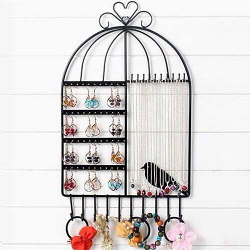 Transparent earring storage shelf display board jewelry rack home necklace earring box earring hanging wall hanging wall hanging