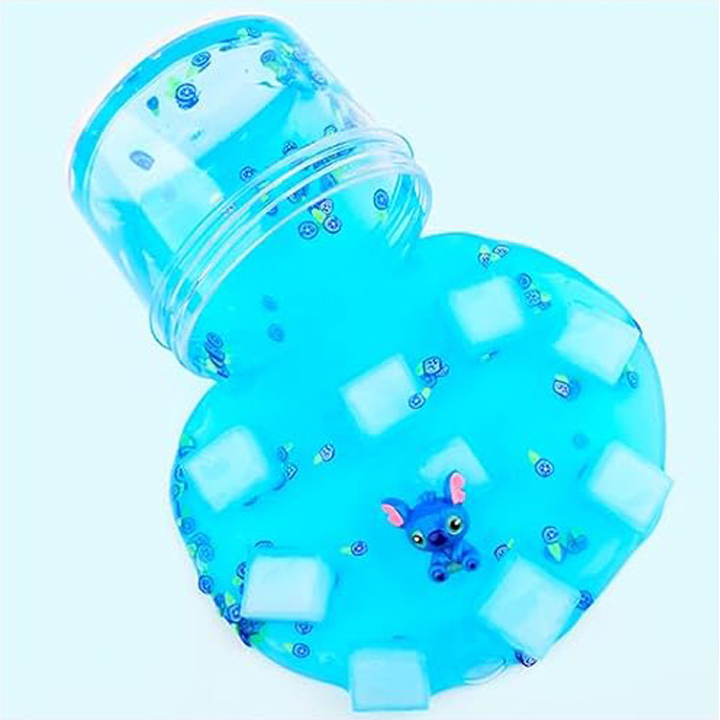Juego de limo crujiente de gelatina transfronterizo de 8 piezas con limo transparente azul melocotón sandía limón