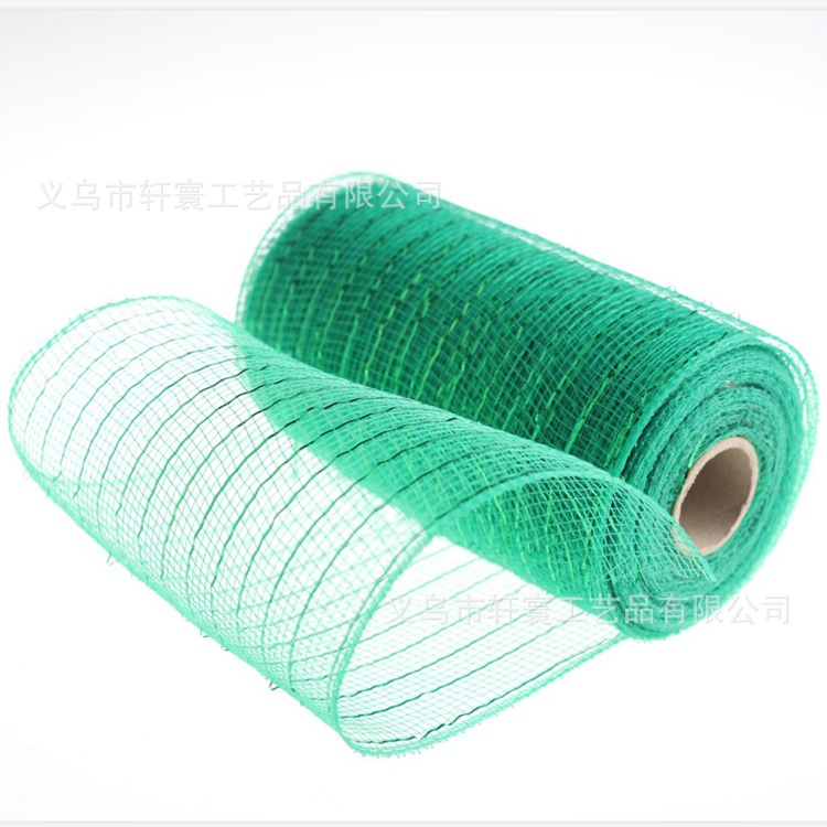 Suministro directo de fábrica cinta de Navidad malla decorativa transfronteriza PP embalaje neto 15cm * 10 yardas Regalo De vacaciones gasa