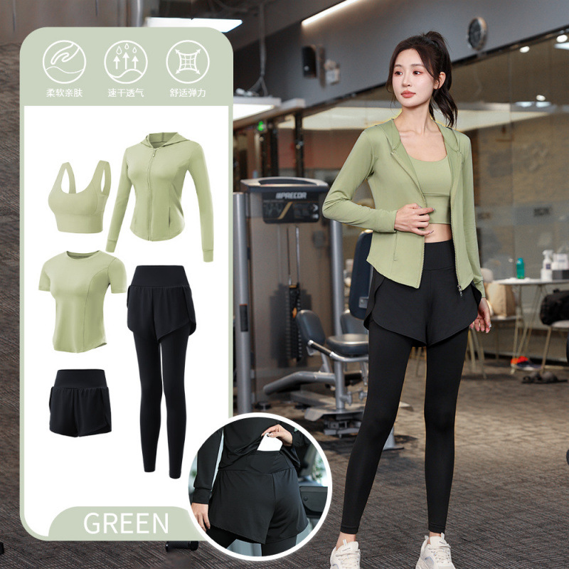 Juego de carrera para mujeres primavera y otoño principiantes de verano yoga deportivo rápido ropa seca trajes transpirables comercio exterior al por mayor