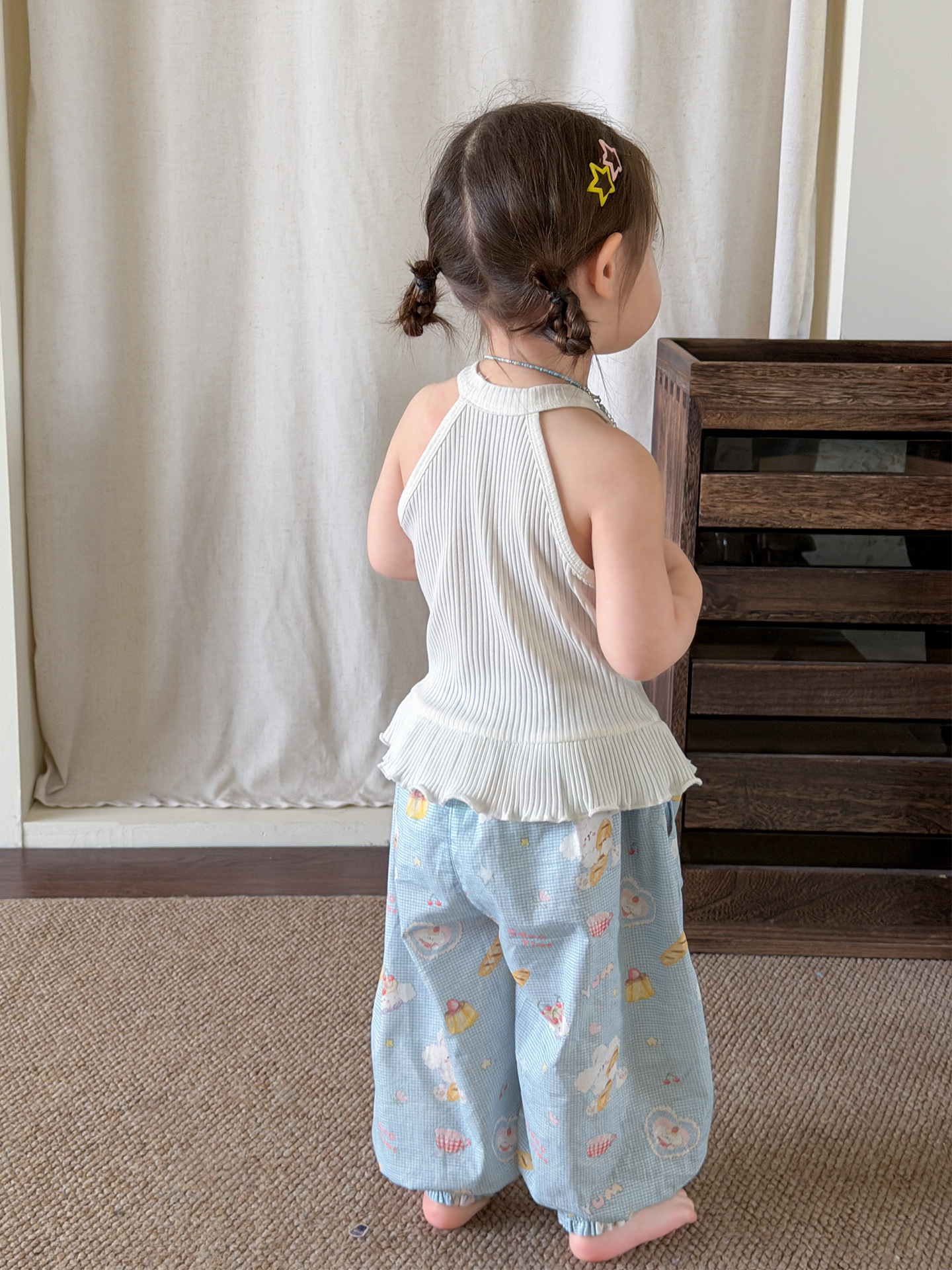 Sugar Pear ropa infantil chaleco de verano delgado 2026 ropa de niños ropa de bebé tipo A chaqueta de cinturón de bebé