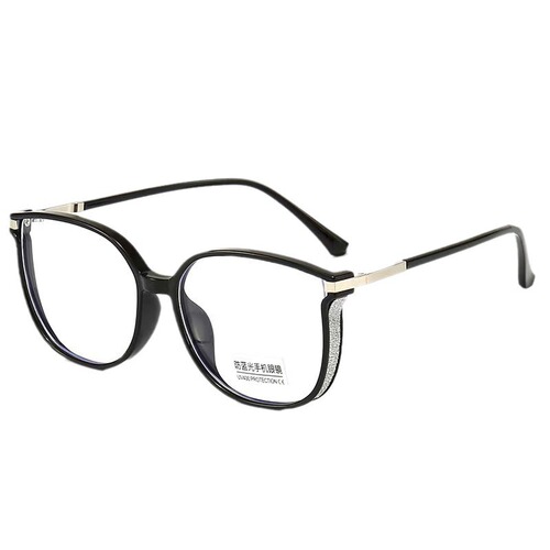 New irregular trendy large-frame anti-blue light glasses Korean version slimming and plain decorative trendy glasses frames