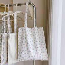 【素希布包】韩版素色印花棉布袋单肩女布包书袋纯棉文艺简约百搭