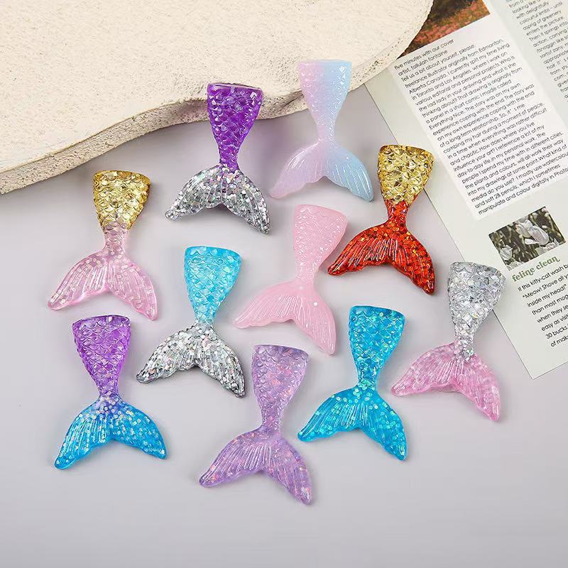 Ocean series gradient starfish seahorse fishtail resin accessories origin supply in stock wholesale
