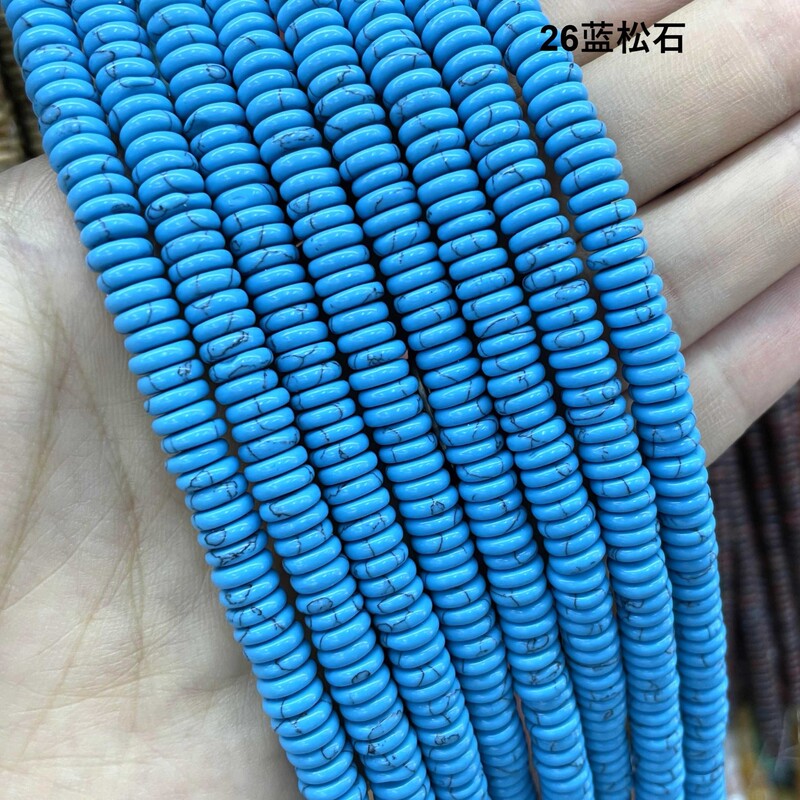 2*6mm天然石車輪散珠diyアクセサリービーズ円形スペーサビーズ半製品卸売り|undefined