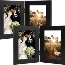 跨境复古折叠相框2折摆台可放两张照片纪念相框框画框照片框架