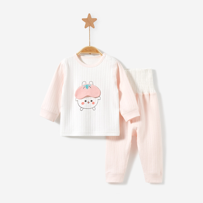 Ropa interior para niños traje primavera y otoño invierno Bebé algodón cintura alta dividida ropa de fondo caliente bebé otoño ropa pantalones largos image 10
