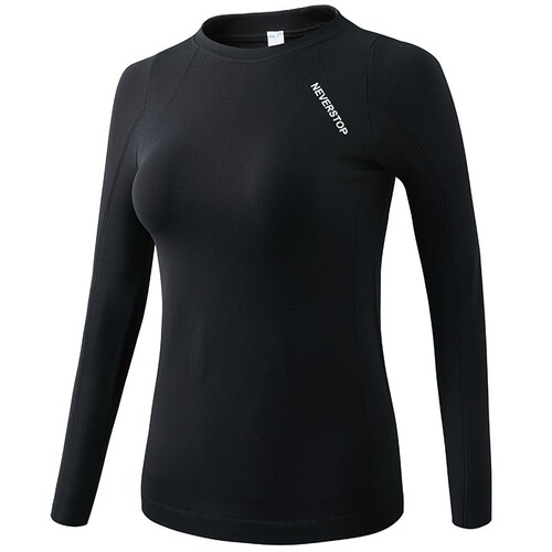 Yoga clothing women's running quick-drying t-shirt outerwear base shirt sports fitness top stretchy tight-fitting slimming long-sleeved autumn