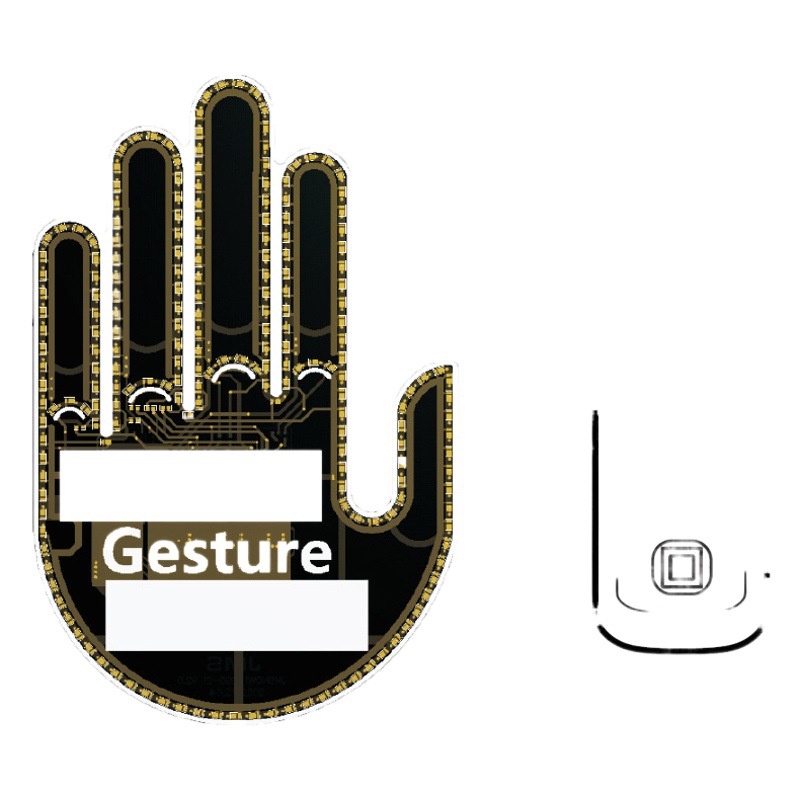 Coche transfronterizo Luz de dedo Gesto de luz Luz de advertencia Luz trasera anticolisión Luz de Palma interactiva