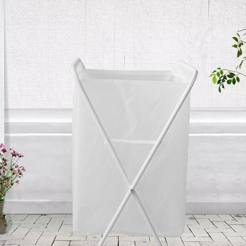 Sencillo hogar diario cesta de la ropa estante de hierro cesta de la ropa de baño plegable cesta de almacenamiento