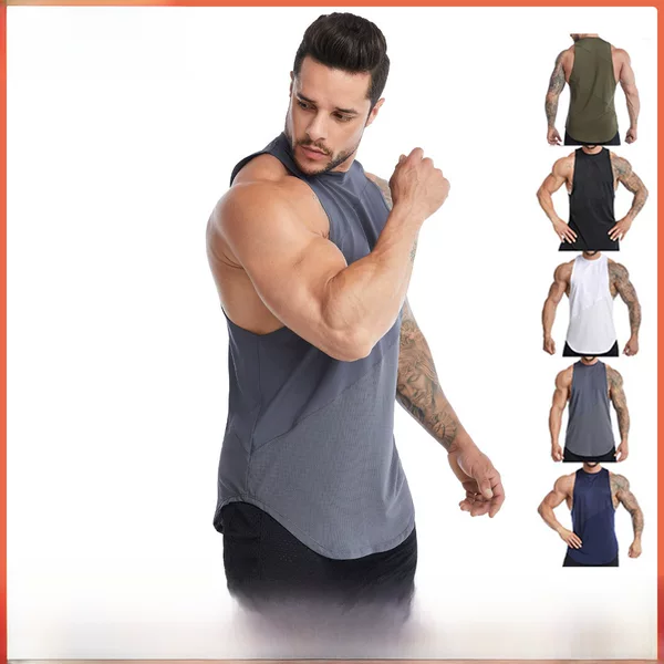 European and American Cross-Border Sports Vests for Men, Summer Large Size Loose Fitness Clothing, Basketball Training Running Quick-Drying Vests