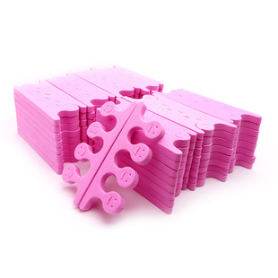 Factory direct 1 pair of smiley finger splitter pink pair of branch can be split to separate toe finger eva