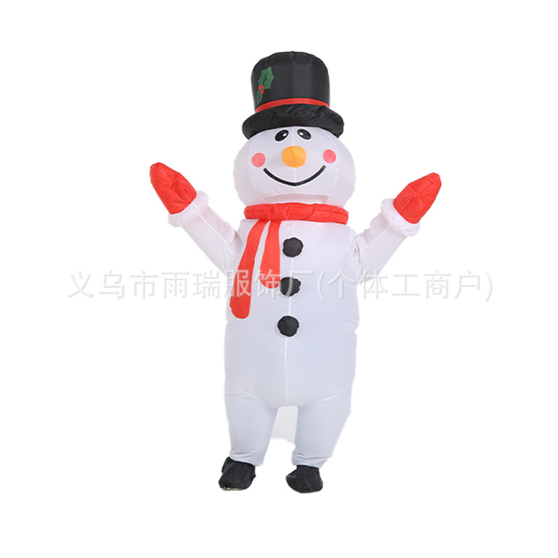 Fábrica de venta directa transfronteriza navideña muñeco de nieve festivales divertidos carnaval navideño cosplay ropa inflable
