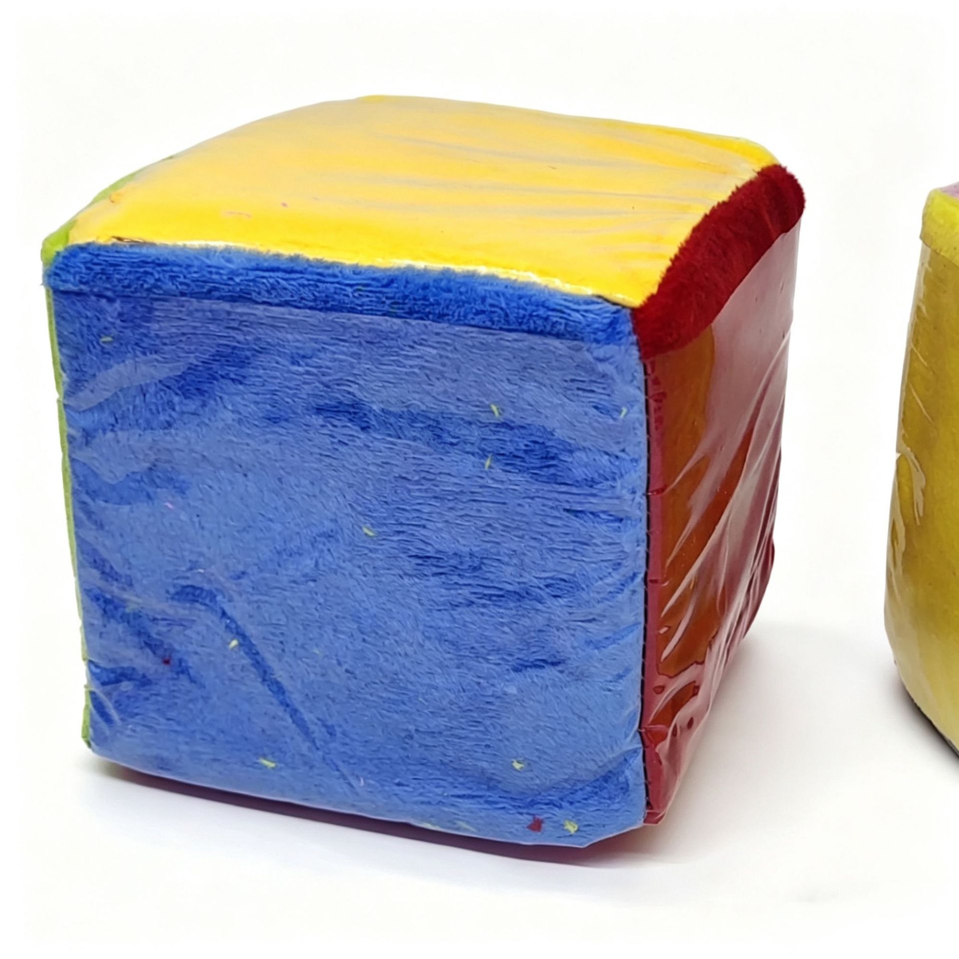 Felpa juguetes 10cm cosido película de plástico esponja dados niños iluminación enseñanza juegos actividades