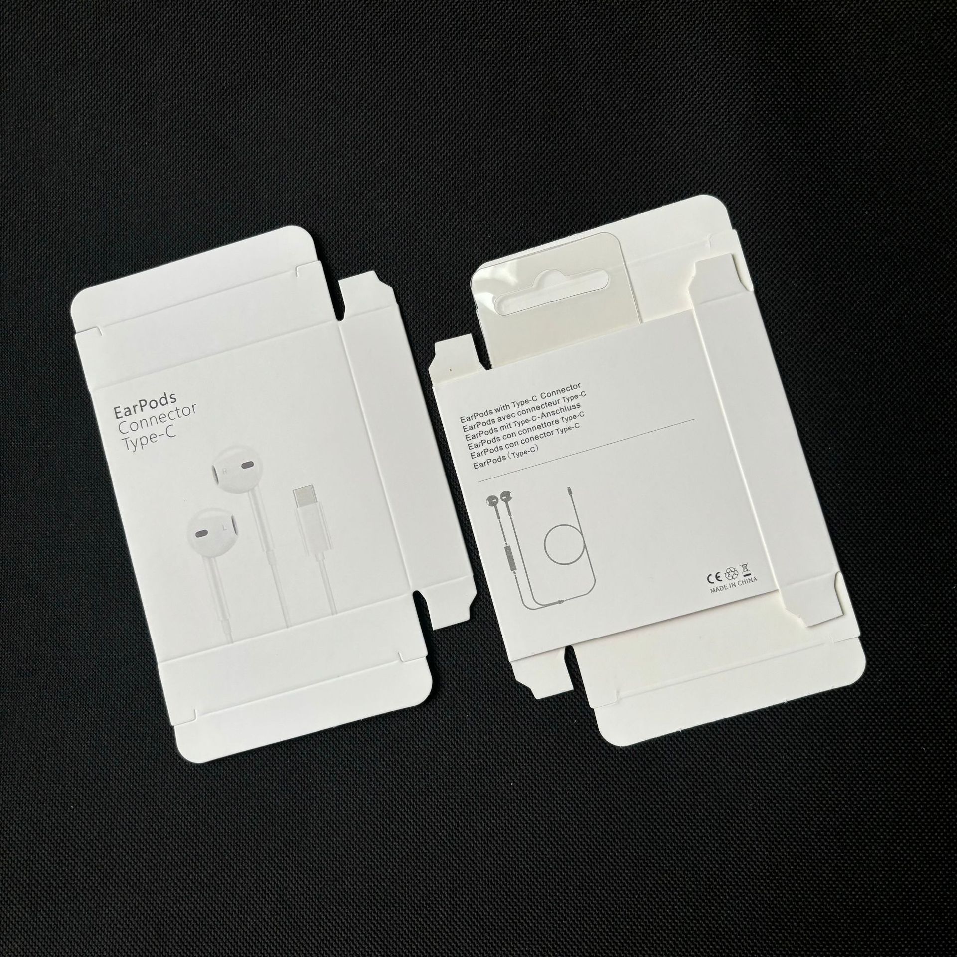 Caja de embalaje de auriculares Caja de auriculares con cable en la oreja Caja exterior de auriculares de Apple Caja de papel de auriculares para teléfono móvil al por mayor image 16