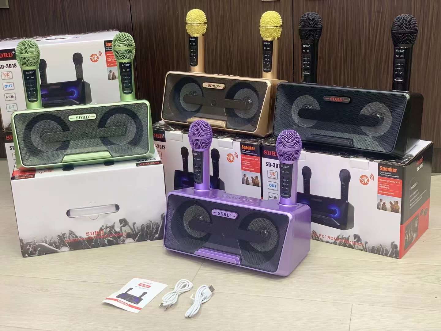Cross-border SD301S Bluetooth Speaker Home Use, Portable Wireless Microphone, Integrated Audio System For Mobile Karaoke_voghion.com
