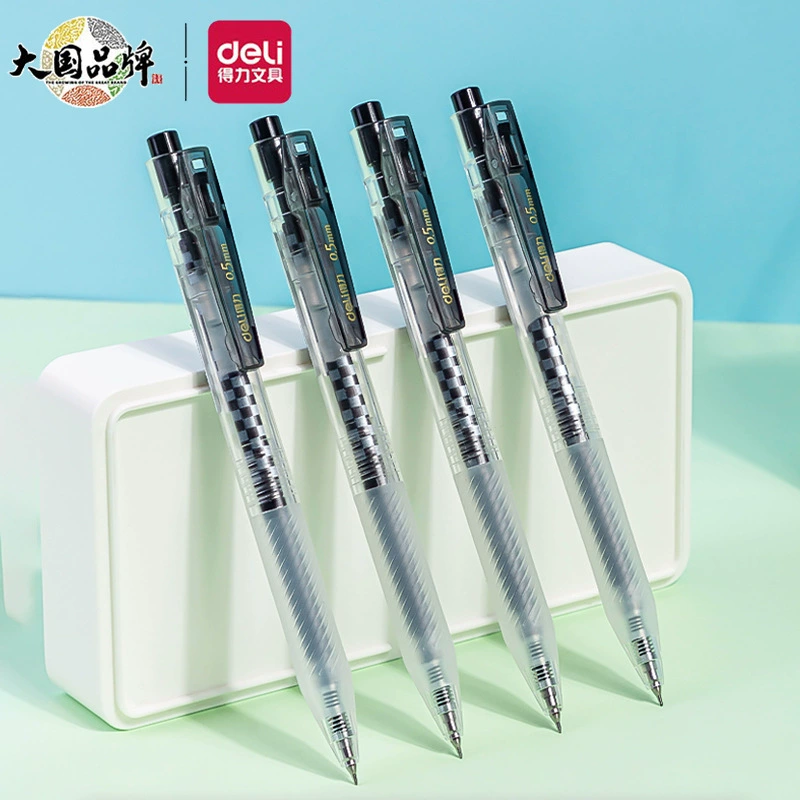 Deli гелевая ручка пресс Высококачественная черная ручка студенческие канцелярские принадлежности кисть вопрос ручка офис пресс Водяная ручка подпись ручка