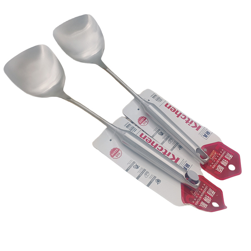 Espátula de cocina L3124 premium color plata, antiadherente, resistente a altas temperaturas, para uso doméstico, 10 yuanes.