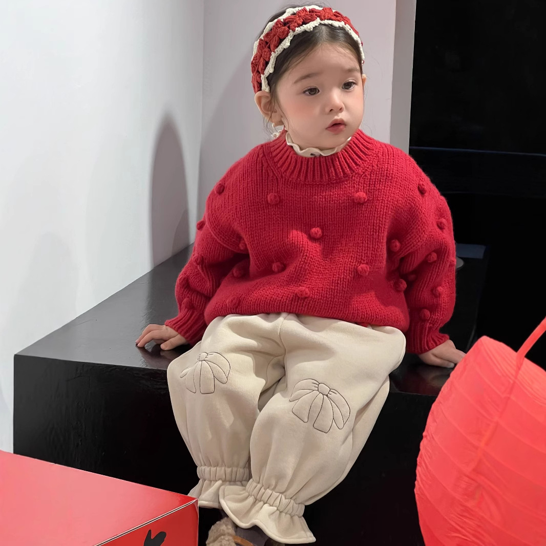 이제 B. 소녀의 보물 스웨터 겨울 새해 원피스 개성 도트 스웨터 스타일 한국 스웨터