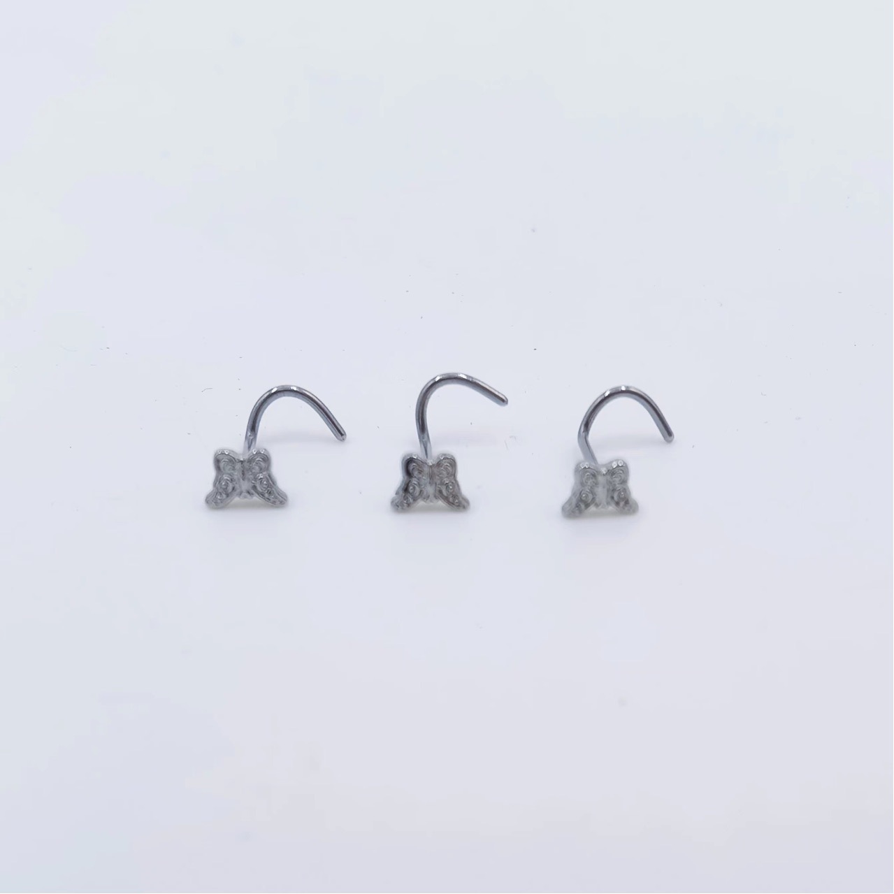 Stainless Steel Butterfly Bee Nose Stud Piercing Jewellery_voghion.com