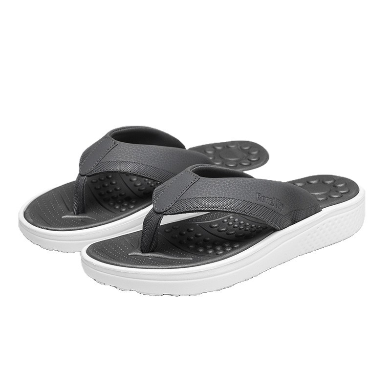 Chanclas hombre 2025 nuevo estilo verano antideslizante ropa exterior deportes playa sandalias de ocio zapatillas de masaje de fondo suave