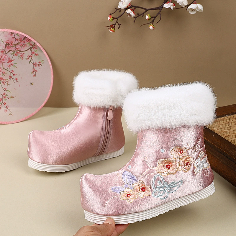 [Цветная бабочка] 2024 новая китайская обувь для девочек в стиле